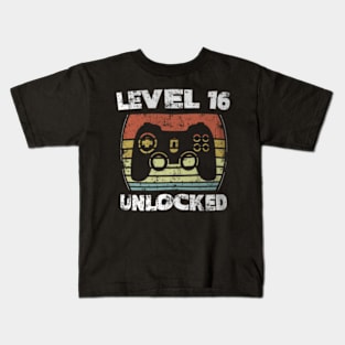 Level 16 Video 16th Birthday Kids T-Shirt